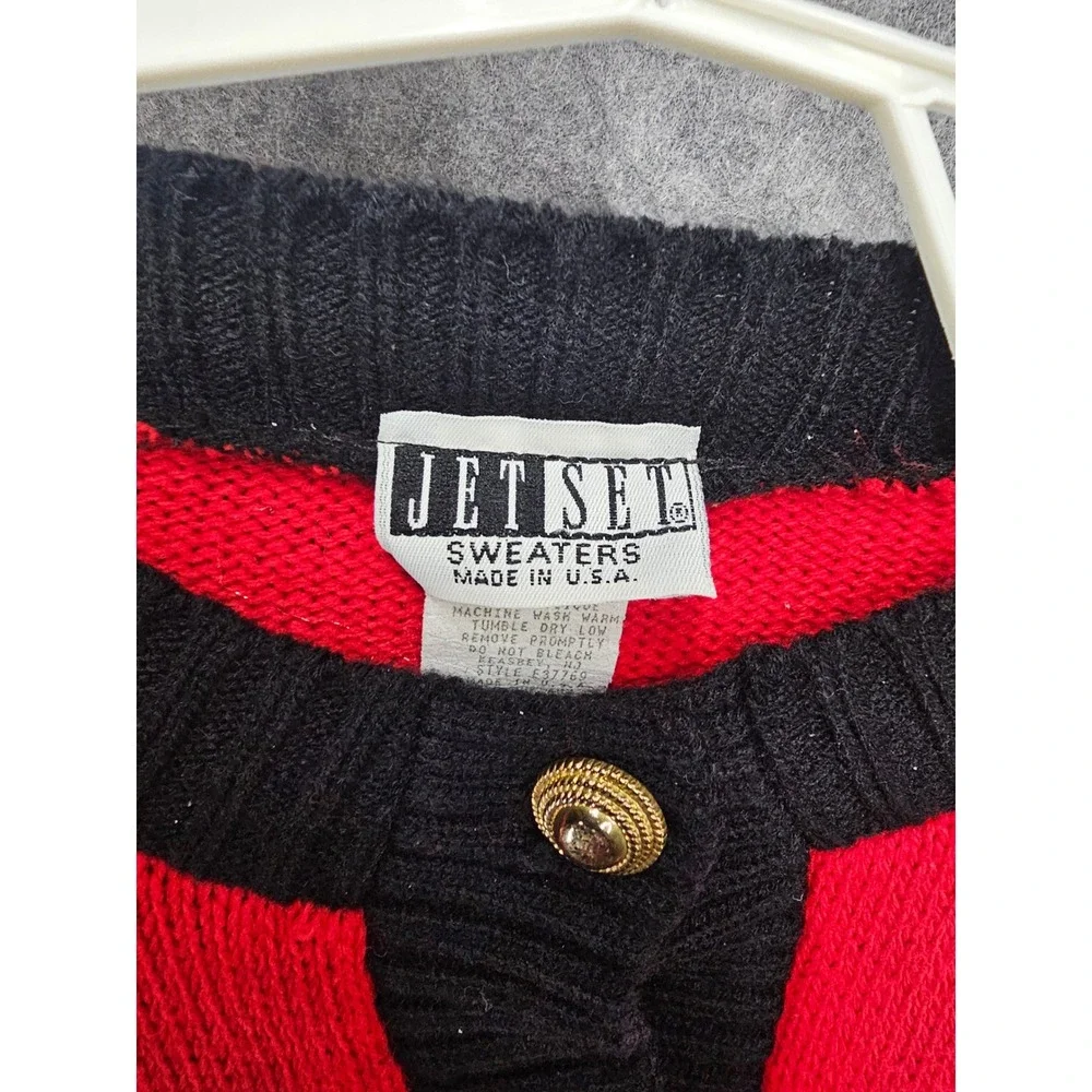 Jet Set Sweaters Vintage Kids Red Leopard Puppy Knit Cardigan Skirt Set Size‎ 6